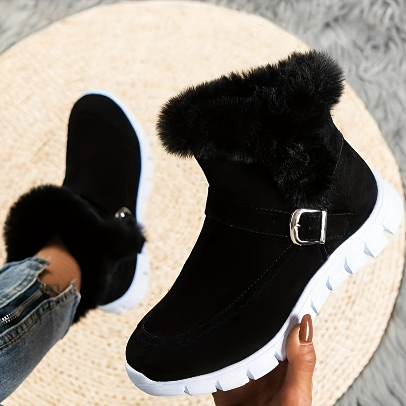 Bequeme stiefelette mit kuscheligem futter für frauen