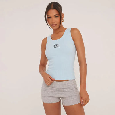 Mireya – Tanktop aus geripptem Baumwollstrick