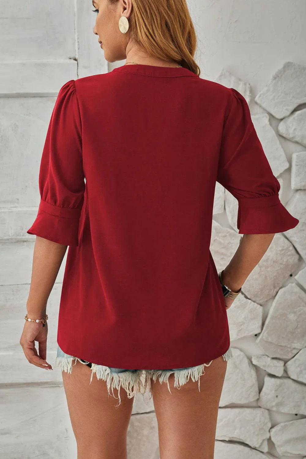 Zeline – Bezaubernde Bluse mit Puffärmeln