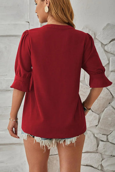 Zeline – Bezaubernde Bluse mit Puffärmeln