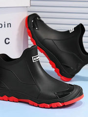 Marie | Damen Wasserdichte Stiefeletten mit rutschfester Sohle – Schwarz-Rot