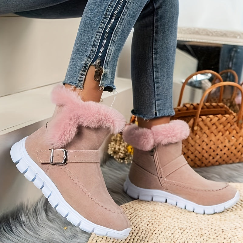 Bequeme stiefelette mit kuscheligem futter für frauen