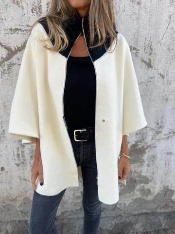 Lässige Jacke mit Stehkragen und Reißverschluss