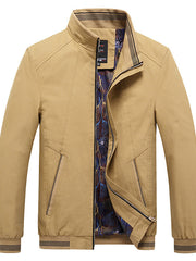 Herren Langarmjacke mit Taschen – Khaki