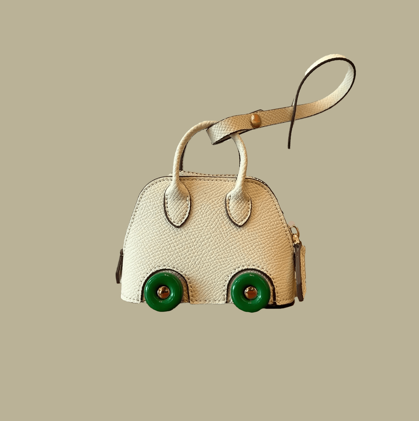 Luxuriöser Mini-Handtaschenanhänger aus veganem Leder – Modisches Accessoire