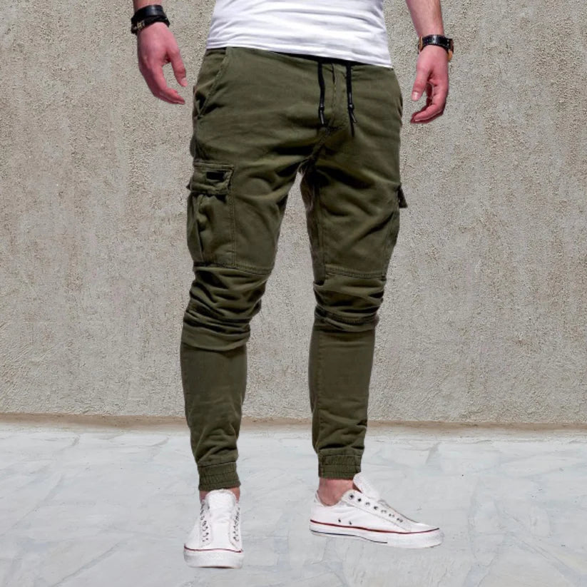 Lässige cargohose für herren mit aufgesetzten taschen - Daniel