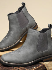 Noah | Orthopädische Chelsea Herrenstiefel Mit Komfortabler Slip-On-Passform – Grau