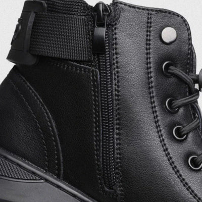 Elegante herrenstiefel aus leder in schwarz