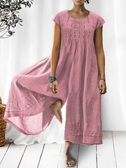 Claudia - Stilvoller kurzärmeliger Jumpsuit für Damen – Rosa