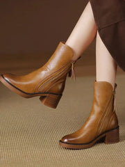Alina | Elegante Zeitlose Stiefeletten Damen – Braun