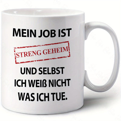 Streng geheim Tasse mit lustiger Aufschrift
