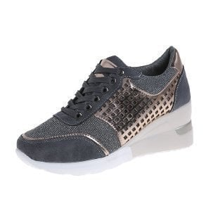Trendige turnschuhe mit hohem absatz und keilabsatz für frauen