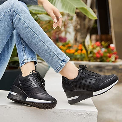 Trendige turnschuhe mit hohem absatz und keilabsatz für frauen