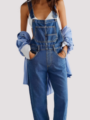 Sophie - Lässiger, locker sitzender Jeans-Jumpsuit für Damen – Dunkelblau