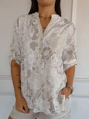 Mila | Elegante Bluse Damen Mit Pocket – Weiß