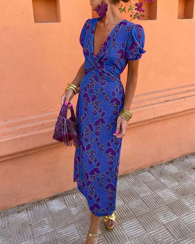 Abriella – Kleid mit lebendigem Blumendruck
