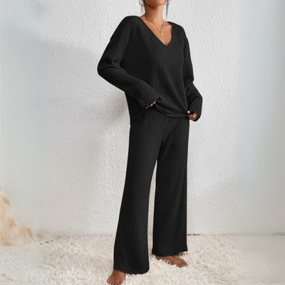 Daphne – stilvolles zweiteiliges Set mit geripptem design für damen