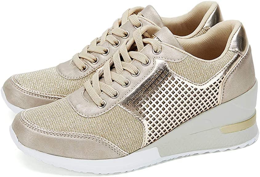 Trendige turnschuhe mit hohem absatz und keilabsatz für frauen