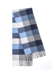 Luxus-Wollschal | warmer langer Schal – Blau