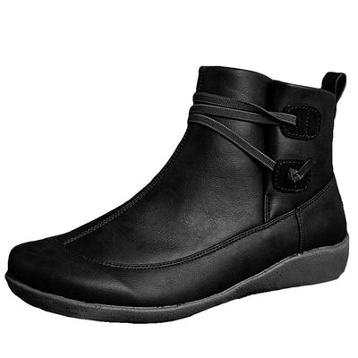 Bequeme und warme damenstiefel aus leder