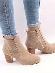 Sophia | Elegante Und Vielseitige Stiefeletten – Beige