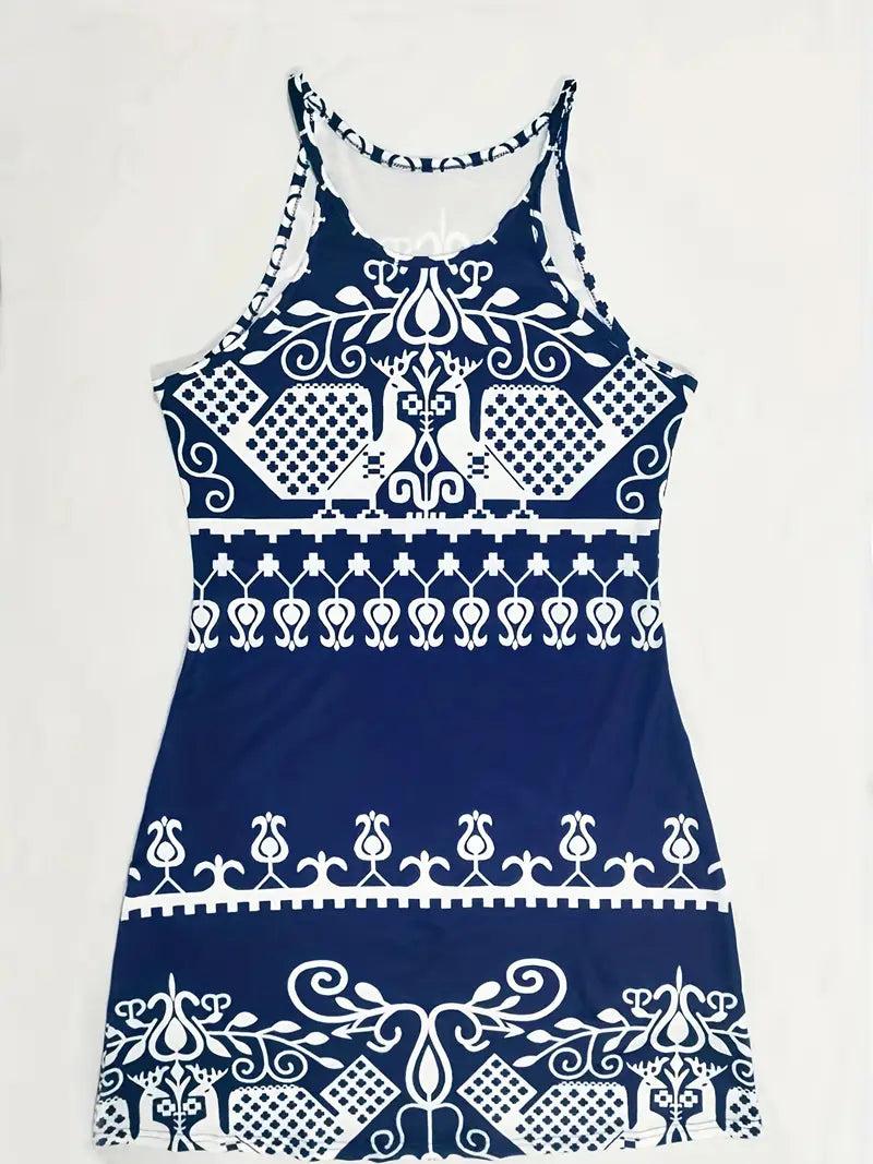 Aloura – Stilvolles ärmelloses Neckholderkleid