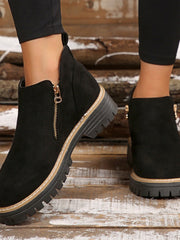 Stephanie | Elegante Und Moderne Plateau Stiefeletten – Schwarz