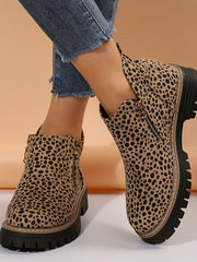 Sophie | Damen Boots hochwertig und elegant – Leopardenmuster