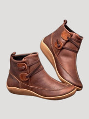 Jasmin | Damen Frühjahrs Lässige Knöchelriemen Stiefel – Braun