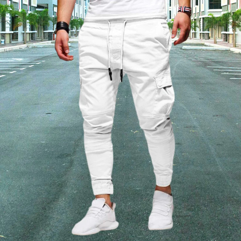 Lässige cargohose für herren mit aufgesetzten taschen - Daniel