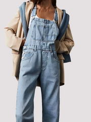 Sophie - Lässiger, locker sitzender Jeans-Jumpsuit für Damen – Hellblau