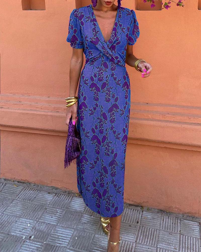 Abriella – Kleid mit lebendigem Blumendruck