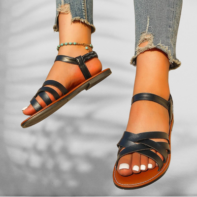 Zenzi | Flache Riemchensandalen für Damen