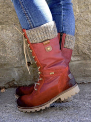 Stilvolle Hohe Damen Winterstiefel - Nora – Rot