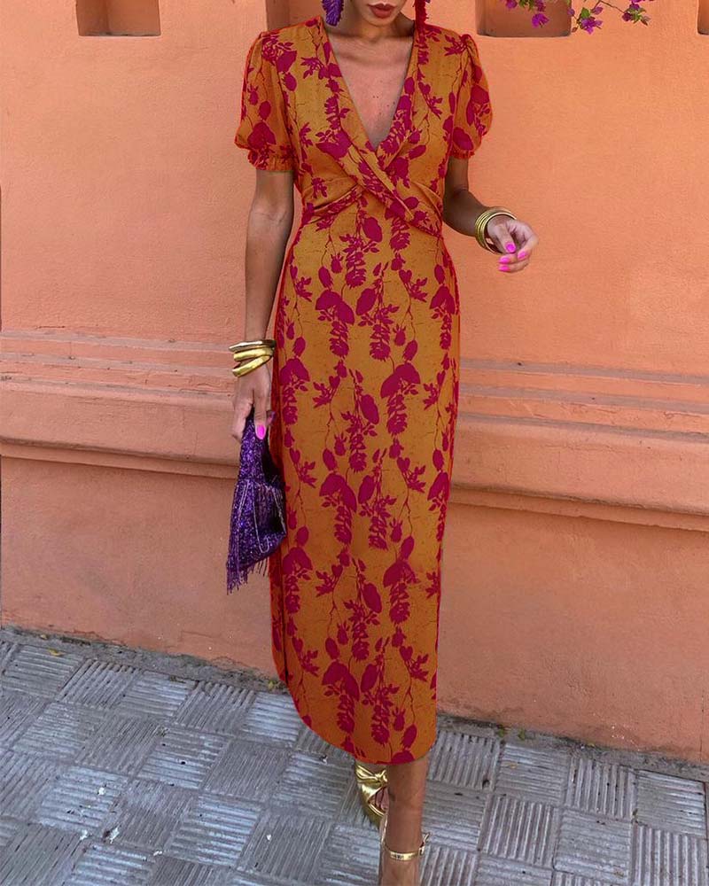 Abriella – Kleid mit lebendigem Blumendruck