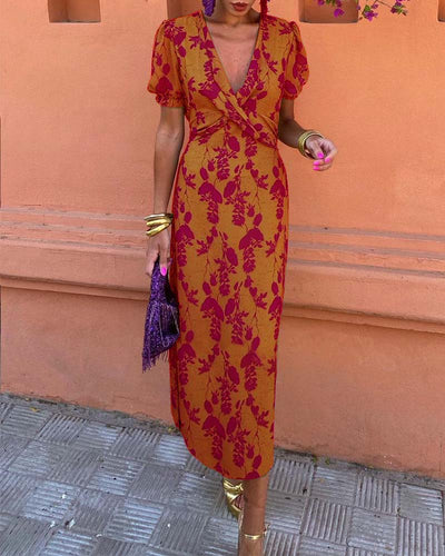 Abriella – Kleid mit lebendigem Blumendruck