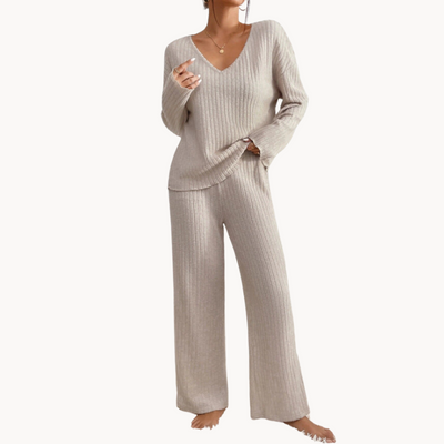 Daphne – stilvolles zweiteiliges Set mit geripptem design für damen