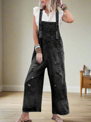 Helena | Stilvoller Jumpsuit Damen Vintage modern – Schwarz