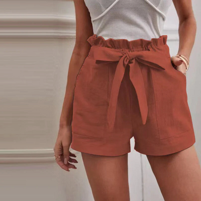 Aurelith – Elegante Rüschen-Shorts mit hoher Taille
