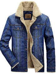 Herrenjacke mit Knöpfen und Seitentaschen – Hellblau