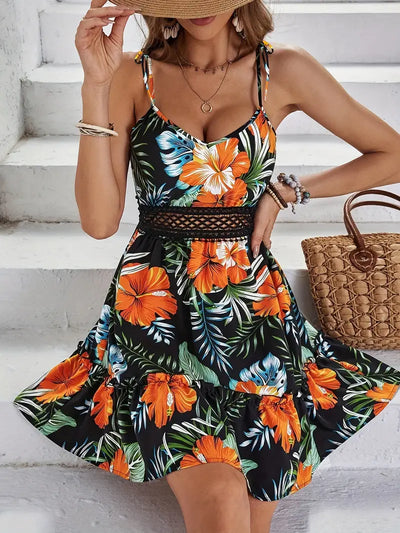Adamie – Minikleid mit tropischem Print