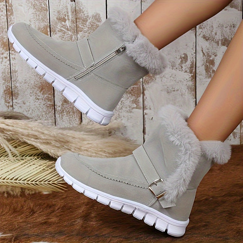 Bequeme stiefelette mit kuscheligem futter für frauen