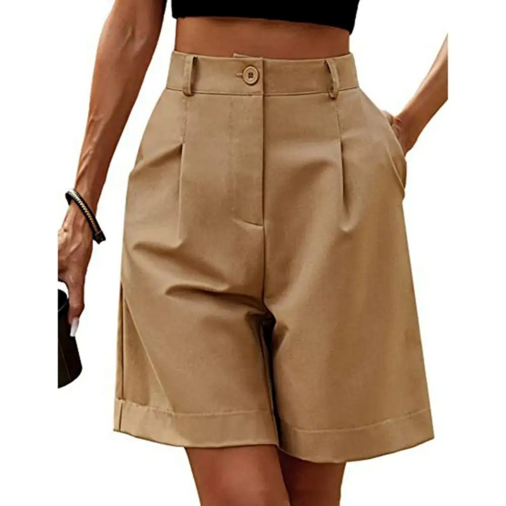 Luxe Lounge Shorts – High‑Waist Satin‑Feel, Atmungsaktiv, Vegan