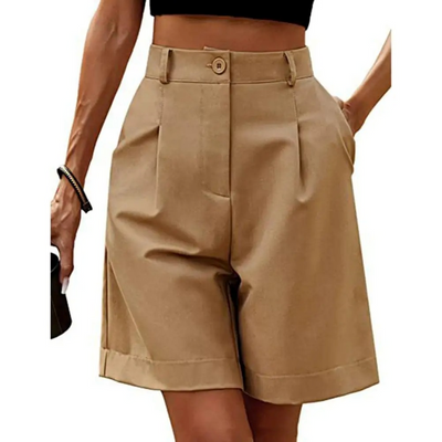 Luxe Lounge Shorts – High‑Waist Satin‑Feel, Atmungsaktiv, Vegan