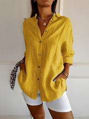 Shanelle - Stilvolle Sommerbluse für Damen – Gelb