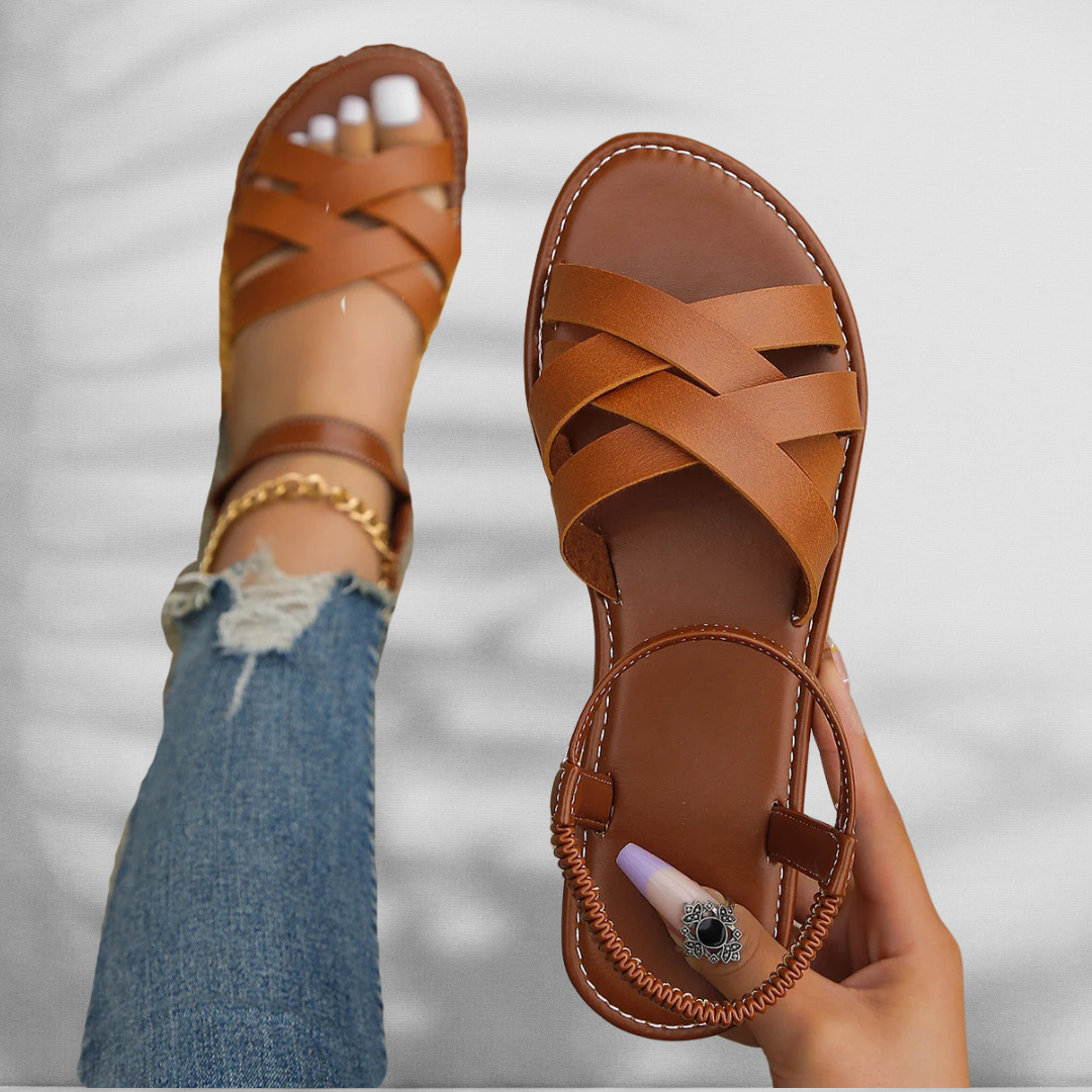Zenzi | Flache Riemchensandalen für Damen