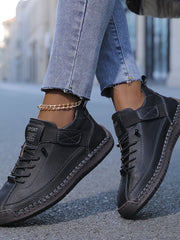 Elfriede | Damen Casual Schnür Ankle Boots – London Schwarz