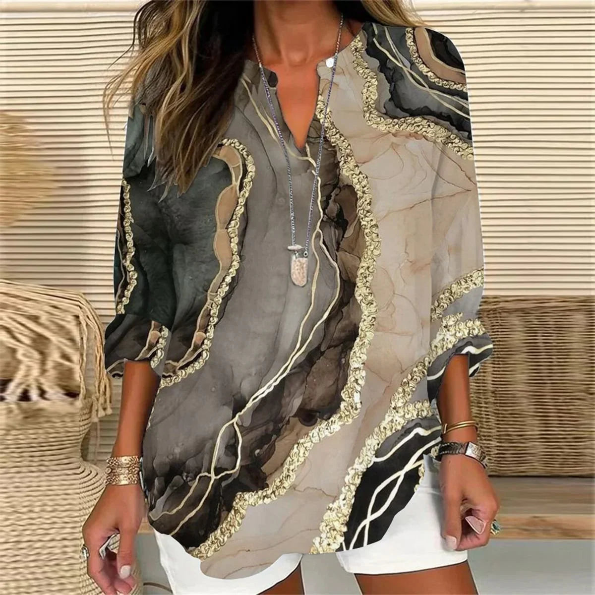 Orielis – Stilvolle bedruckte Bluse
