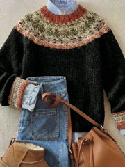 Solaria - Weicher Strickpullover – Schwarz
