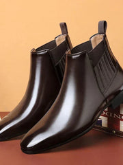 Paulina | Moderne Und Elegante Spitz Zuwachsende Stiefeletten – Dunkelbraun